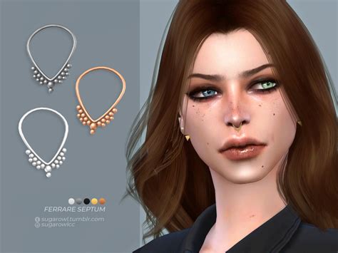 Ferrare Septum By Sugar Owl Created For The Sims Emily CC Finds