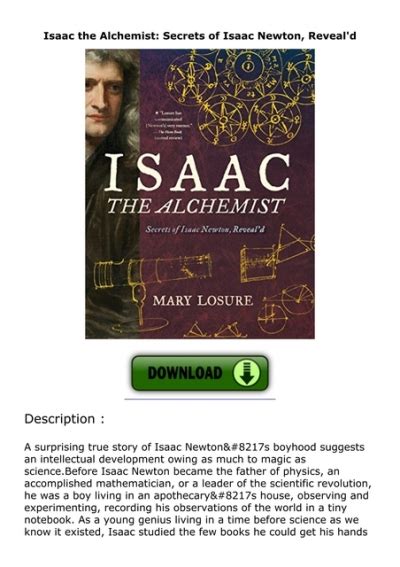 Download Pdf Isaac The Alchemist Secrets Of Isaac Newton Reveald