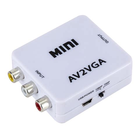 Mini Av Vga Video Converter Convertor Box Av Rca Cvbs To Vga Video