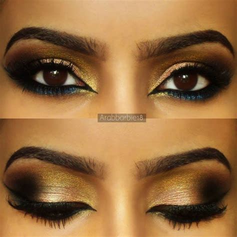 Gold Arabic Eye Makeup