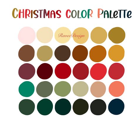 Christmas Color Palette Swatch Palette For Procreate Palette On Ipad