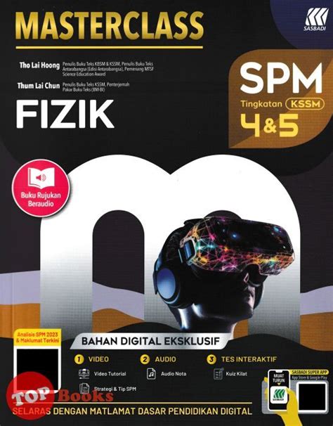 TOPBOOKS Sasbadi Masterclass SPM Fizik Tingkatan 4 5 KSSM 2024