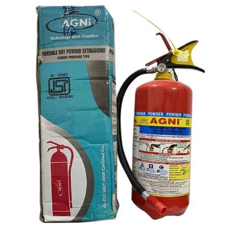 Agni Portable Dry Powder Fire Extinguisher For Offices Capacity 4 Kg