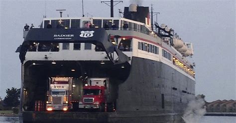 SS Badger, ferry that carries traffic across Lake Michigan, out for ...