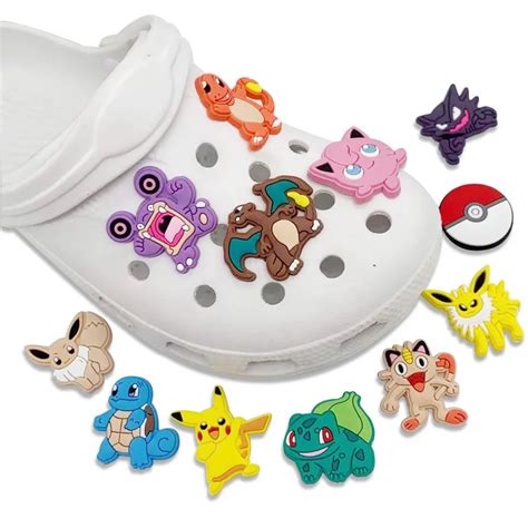 Pcs Pokemon Shoe Charms Pikachu Shoe Accessories Kawaii Decration