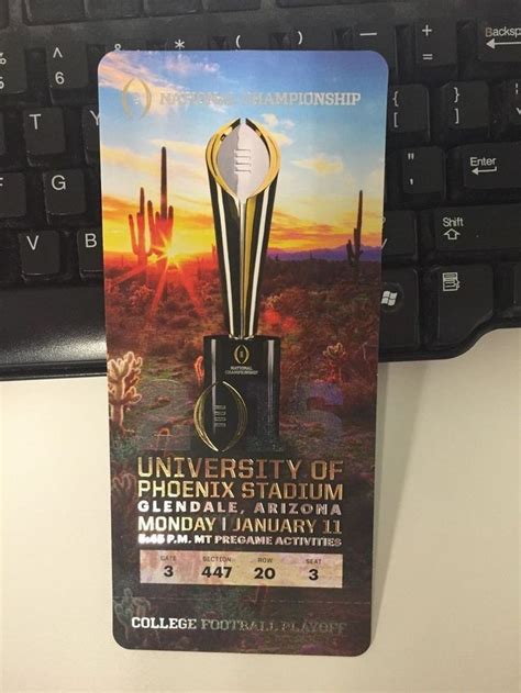 2016 National Championship Ticket Stub | College football championship ...