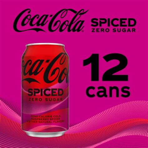 Coca Cola® Zero Sugar Spiced Raspberry Soda Cans 12 Pk 12 Fl Oz