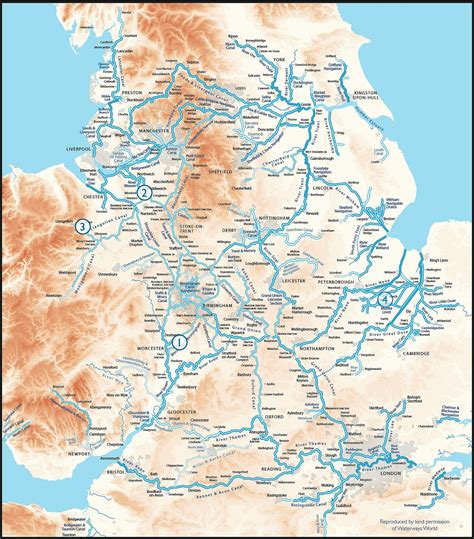 √ Uk Navigable Waterways Map