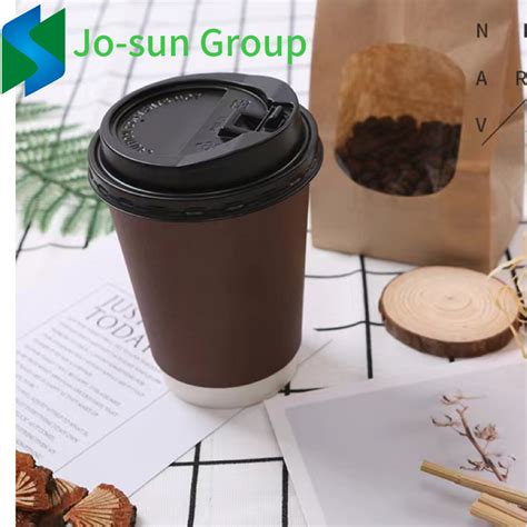 Jo Sun Eco Friendly Disposable PE Coated Paper Double Wall Insulated