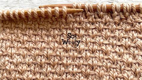 How To Knit The Woven Stitch Pattern Four Rows Only So Woolly