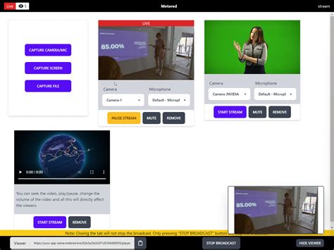 real time   metered video