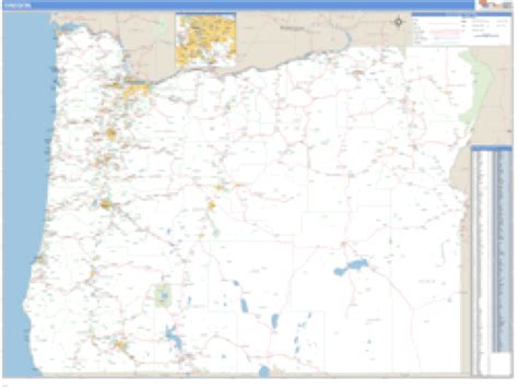 Oregon Zip Code Wall Map