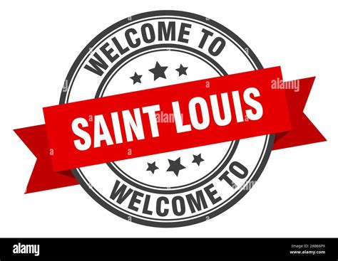 Saint Louis Stamp Welcome To Saint Louis Red Sign Stock Vector Image