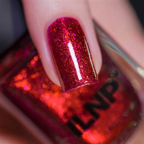 Ilnp Ruby Vibrant Red Shimmer Nail Polish