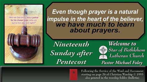 September Nineteenth Sunday After Pentecost Youtube