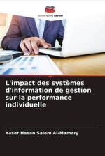 L Impact Des Syst Mes D Information De Gestion Sur La Performance