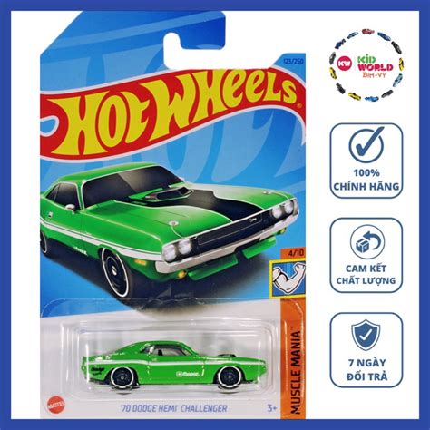 Xe mô hình Hot Wheels basic 70 Dodge Hemi Challenger HKJ55 Shopee Việt Nam