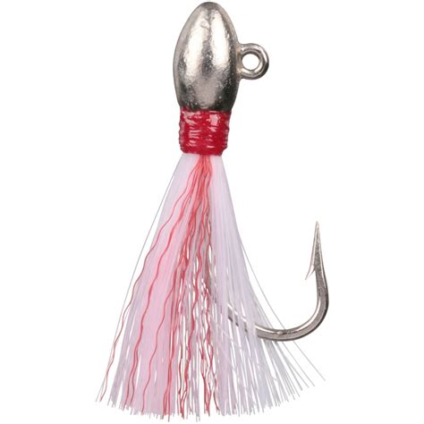 Bomber Nylure Pompano Jig Chrome White Red