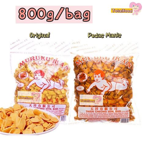 PoPo Muruku Ikan Biskut Snack Original Sweet Spicy 400g 800g