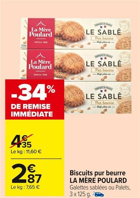 Promo La M Re Poulard Biscuits Pur Beurre Chez Carrefour Market