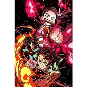 POSTER WALLAH Demon Slayer Anime Poster For Home Office And Student