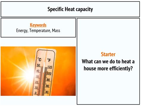 Aqa Specific Heat Capacity Theory New Gcse Teaching Resources