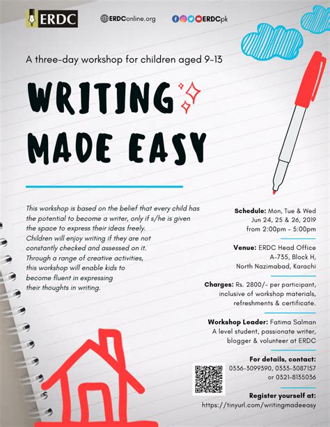 Workshop For Students Writing Made Easy Erdc