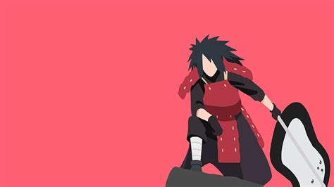 Anime Naruto Warrior Black Hair Minimalist Madara Uchiha Uchiha