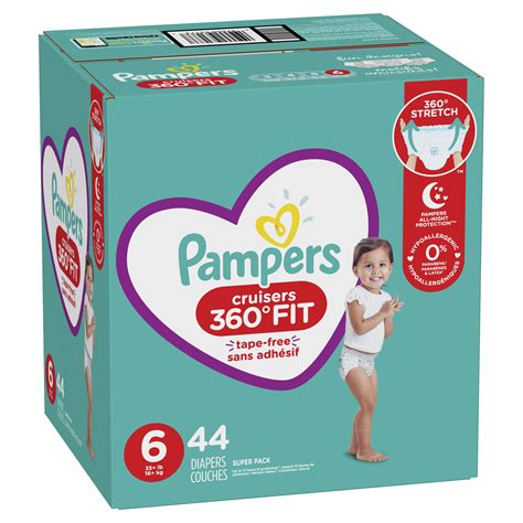 Pampers Cruisers 360 Fit Diapers Active Comfort Size 6 44 Ct