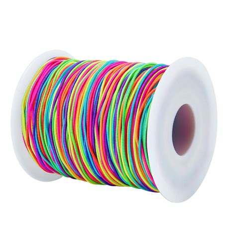 Rainbow 100 M Sunmns 1mm Elastic Cord Beads Stretch String For Jewelry Bracelet Making Beading