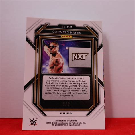 CARMELO HAYES 5 8 SSP From 2023 PANINI PRIZM WWE LUCKY ENVELOPES NXT