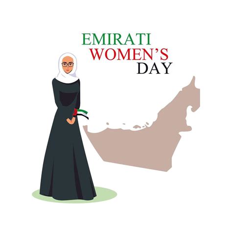 Emirati Women Day Poster With Woman And Map 4416597 Vector Art At Vecteezy