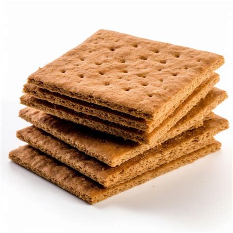 Biscoitos Graham Com Fundo Branco De Alta Qualidade Foto Premium