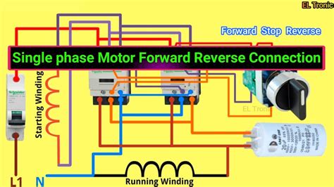 How To Run Single Phase Motor Forward And Reverse Single Phase Motor Forward Reverse Youtube