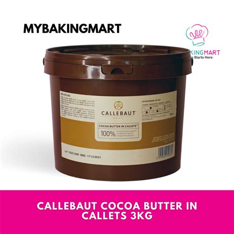 Callebaut Cocoa Butter In Callets 3kg Original Packaging Cooking