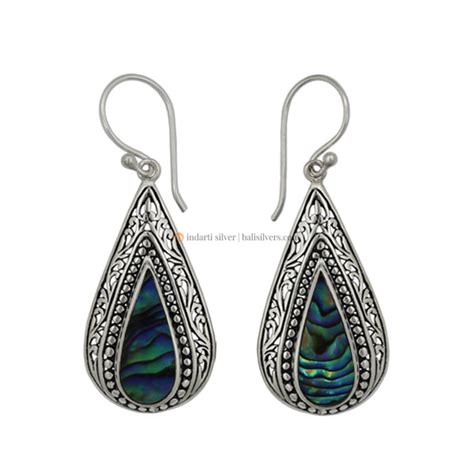 Layered Heaven Silver Earring With Paua Abalone AER1752PW