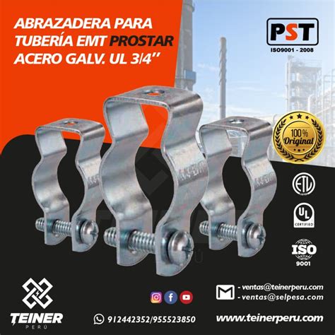 PROSTAR ABRAZADERA PARA TUBERÍA EMT HANGLER 3 4 ACERO GALVANIZADO