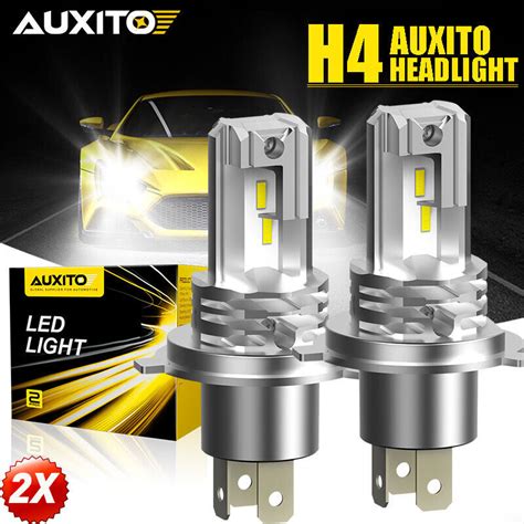 Auxito H4 Led Headlight Globes Kit Low Beam 6500k Error Free Plug And Play Canbus 782890728270 Ebay