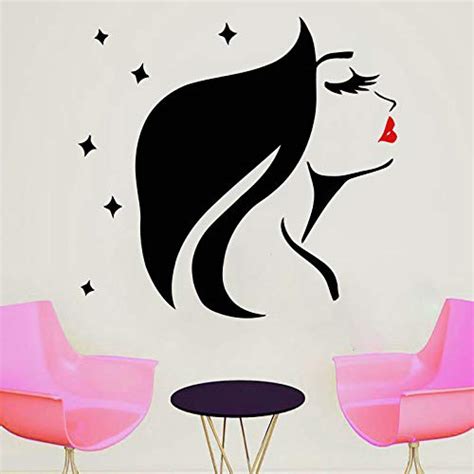 Amazon Wall Decal Window Sticker Beauty Salon Woman Face Hair