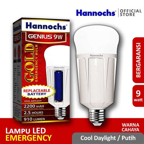 Jual Hannochs Lampu Emergency Led Genius Ac Dc Gold W