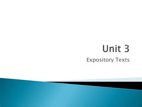 Unit 3 Expository Texts Ppt Download