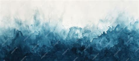 premium photo blue  white abstract watercolor painting