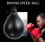 Leather Boxing Speed Bag Punching Ball W Swivel Inflator Training Mma