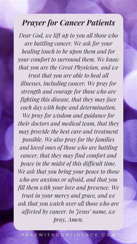 Prayer For Cancer Patients Pray With Confidence