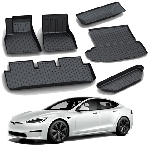 Kikimo Tesla Model S Floor Mats 2021 2023tesla Model S Accessoriesall Weather Floor Mat Front