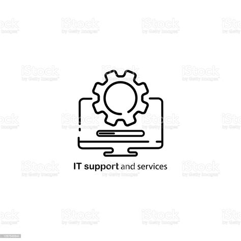 Technical Support Computer Repair Service Icon Vector On Isolated White