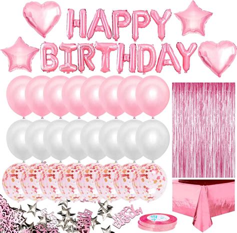 Izoel Palloncini Rosa Decorazioni Happy Birthday Festone Di Compleanno