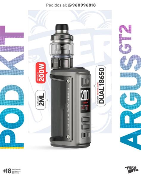 KIT VOOPOO ARGUS GT 2 Vapor Club Perú