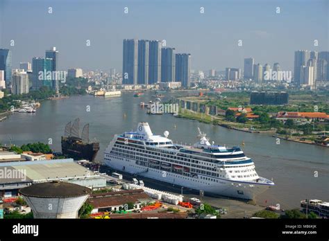 Cruise Ship On The Saigon River Ho Chi Minh City Vietnam Stock Photo