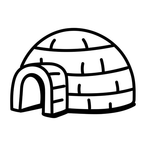 Trendy Line Icon Of An Igloo 8080316 Vector Art At Vecteezy